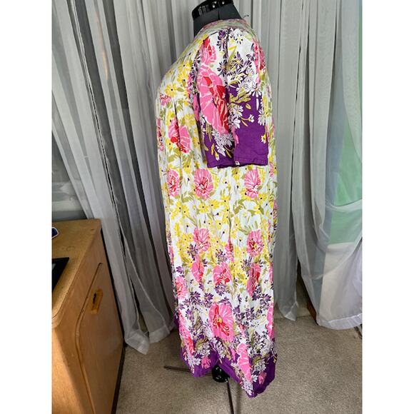 nap dress floral pink yellow purple boho - Picture 4 of 9
